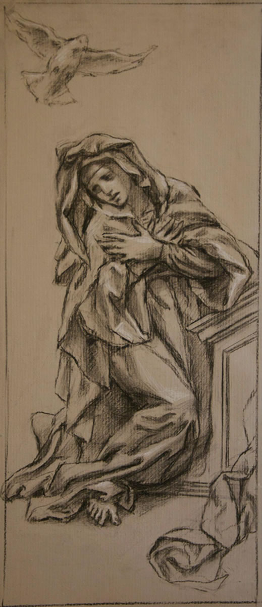 Our Lady of the Annunciation for the doors of the Basilica of Holy Hill, WI