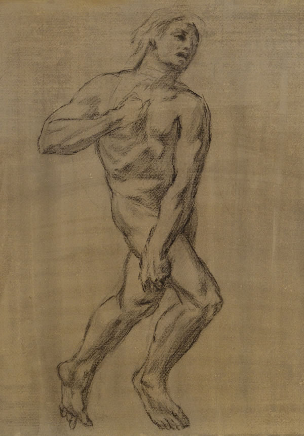 figure study for Gabriel of the Annunciation