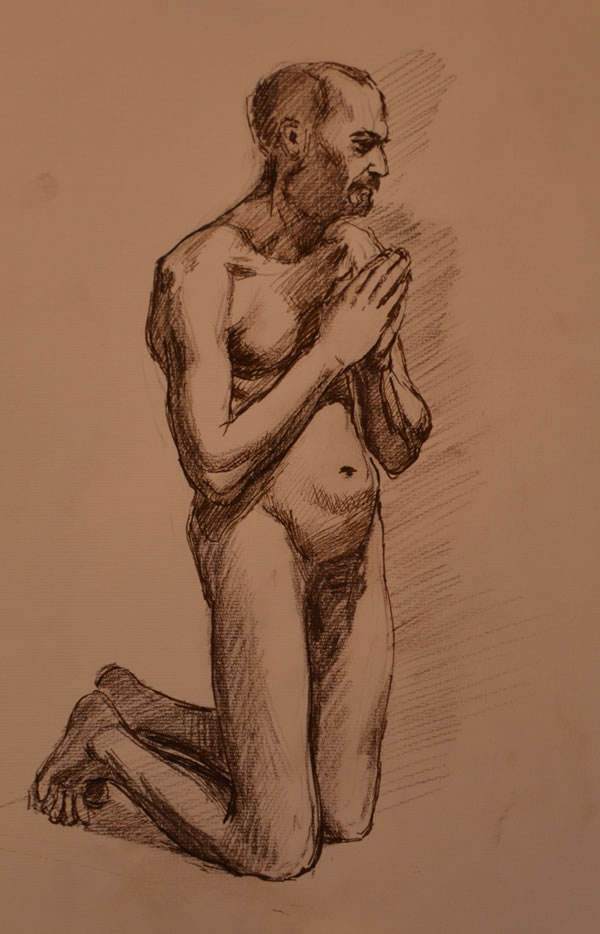 Figure study in prayer