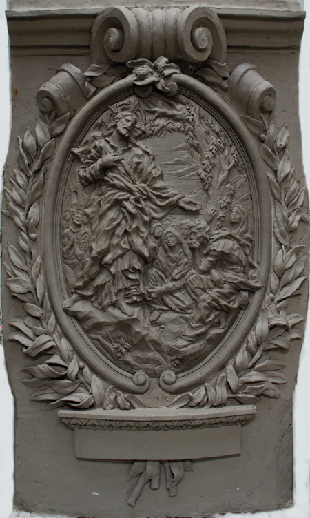 Ambo relief study, first version clay